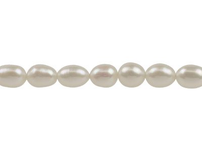 Cultured Pearls, 6x4mm, Natural    White, Rice, 16