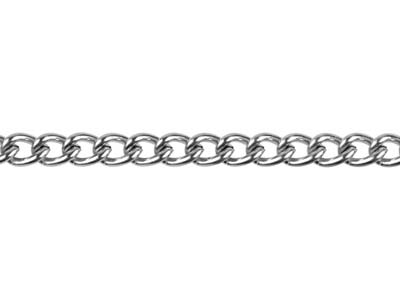 Silver Plated 4.4mm Loose Curb     Chain 1 Metre Length - Standard Image - 1
