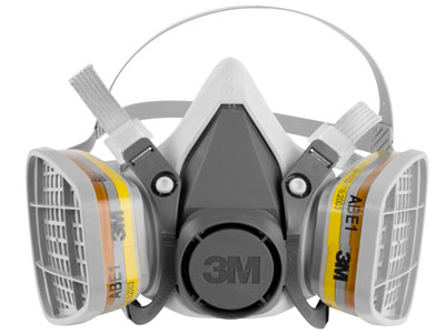 3M Half Face Mask 6100s With 2x    6057 Abe1 Filters Pack - Standard Image - 2
