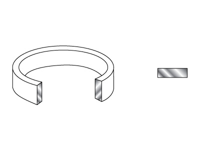 Platinum Flat Wedding Ring 3.0mm,  Size M, 5.8g Heavy Weight,         Hallmarked, Wall Thickness 1.52mm - Standard Image - 3