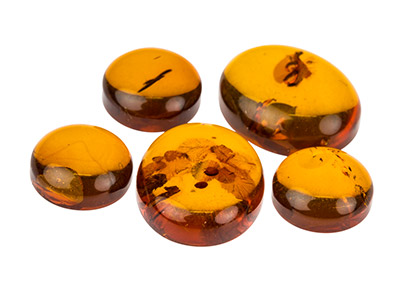 Natural Amber, Mixed Cabochon Set, Pack of 5 - Standard Image - 1