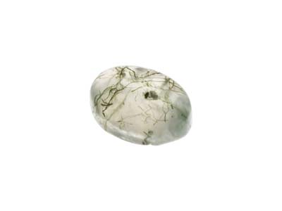 Moss Agate, Oval Cabochon 8x6mm - Standard Image - 3