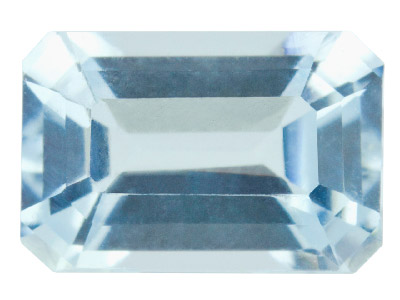 Aquamarine,-Octagon,-6x4mm