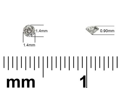Diamond, Lab Grown, Round, D/VS,   1.4mm - Standard Image - 3