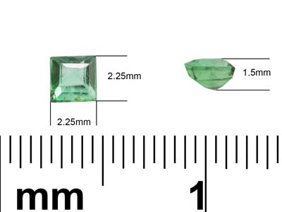 Emerald, Square, 2.25mm - Standard Image - 3