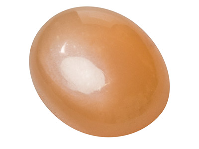 Peach Moonstone, Oval Cabochon     10x8mm - Standard Image - 1