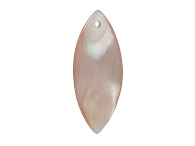 Mother of Pearl Pink Marquise Drop With Drill Hole - Standard Image - 1