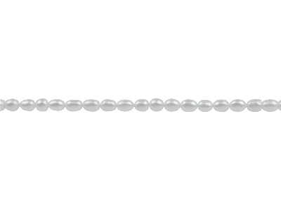 Cultured Pearls, 6x4mm, Natural    White, Rice, 16