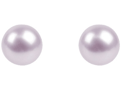 Cultured Pearl Pair Full Round     Half Drilled 5-5.5mm Pink          Freshwater - Standard Image - 1