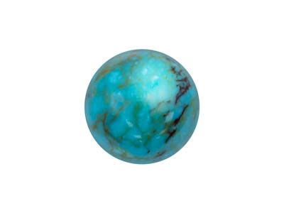Chinese Turquoise Matrix, Round    Cabochon 10mm - Standard Image - 2
