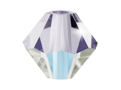Preciosa Crystal Pack of 24,       Bicone, 4mm, Tanzanite Ab - Standard Image - 1