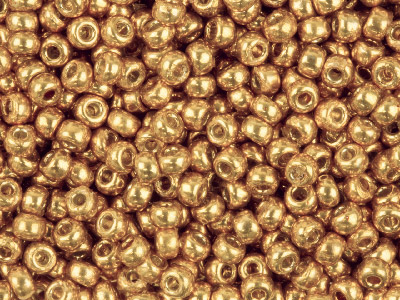 Miyuki 110 Round Seed Beads        Duracoat Galvanized Yellow Gold 24g Tube, Miyuki Code 4203