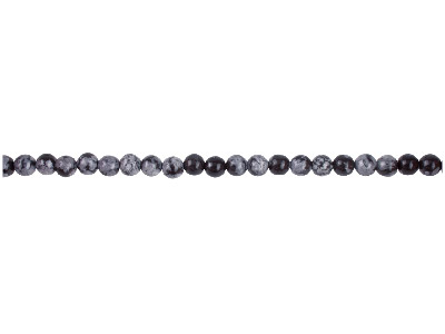 Snowflake Obsidian Semi Precious   Round Beads 6mm,16