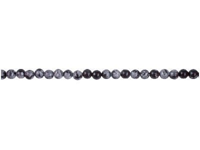 Snowflake Obsidian Semi Precious   Round Beads 8mm,16