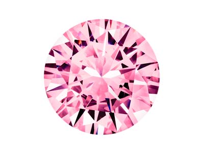Preciosa Cubic Zirconia, The Alpha Round Brilliant, 3mm, Pink - Standard Image - 1