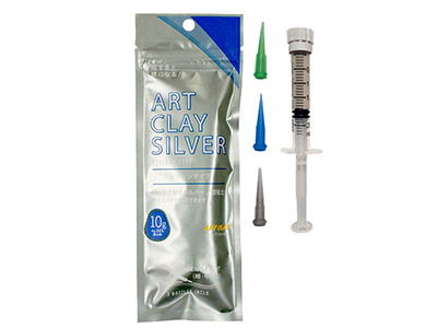 Art Clay Silver 10g Syringe 3 Tips - Standard Image - 1