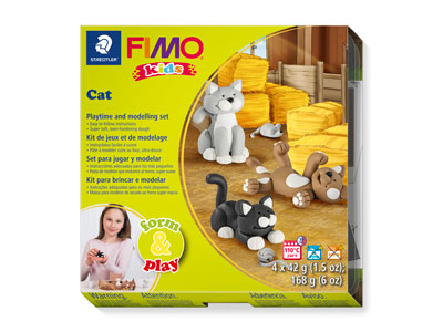 Fimo Cat Kids Form And Play Polymer Clay Set - Standard Image - 1