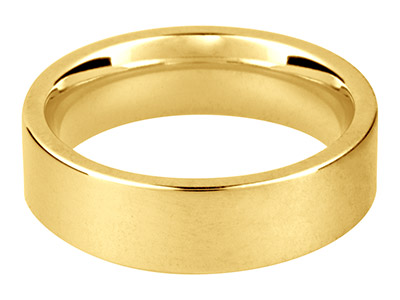 9ct Yellow Gold Easy Fit           Wedding Ring 5.0mm, Size T, 6.0g   Medium Weight, Hallmarked, Wall    Thickness 1.75mm, 100 Recycled    Gold