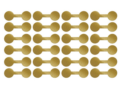 Gold Dumbbell Jewellery Labels     Pack of 144 12mm X 35mm