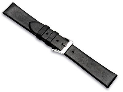 Black Calf Watch Strap 18mm Genuine Leather - Standard Image - 1