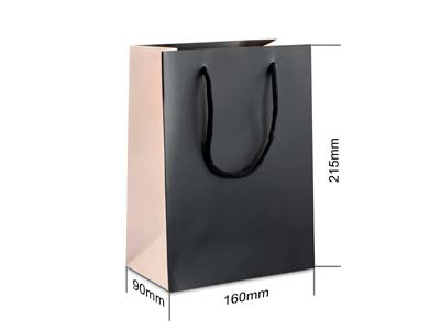 Black And Pink Gift Bag Medium     Pack of 10 - Standard Image - 3