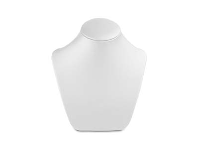 White Leatherette Small Neck Stand - Standard Image - 1
