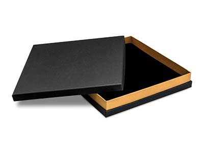 Black And Gold Metallic Collarette Box