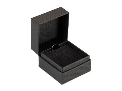 Black Textured Eco Earring Box