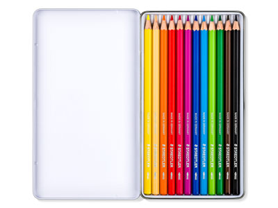 Staedtler Set Of 12 Watercolour    Pencils In Assorted Colours - Standard Image - 2