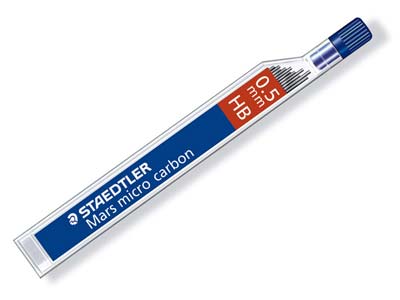 Staedtler Marsmicro Mechanical      Pencil Replacement Leads 0.5mm, HB, Tube Of 12 Leads - Standard Image - 1