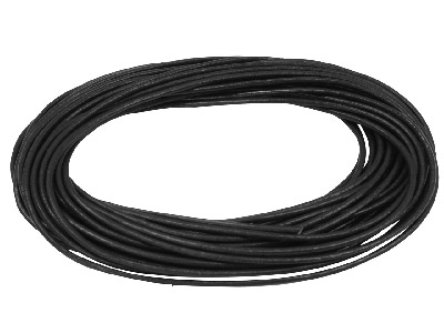 Black Round Leather Cord 2mm       Diameter, 1 X 5 Metre Length - Standard Image - 1