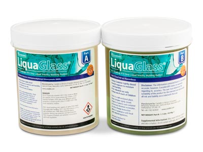 Castaldo LiquaGlass, RTV Liquid    Moulding Rubber, Clear, 1kg,       Blue/green - Standard Image - 1