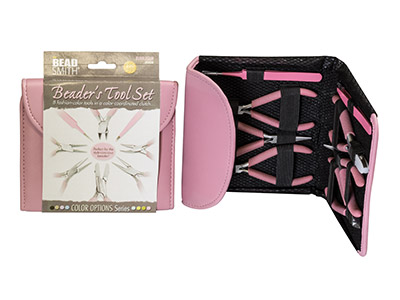 Beadsmith Beaders Tool Kit In      Bubblegum Pink Colour