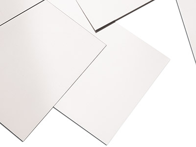 18ct White Gold Sheet 0.90mm, 100 Recycled Gold