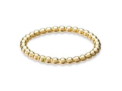 Gold Filled Beaded Ring 2mm Size K