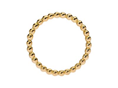 Gold Filled Beaded Ring 2mm Size K - Standard Image - 3