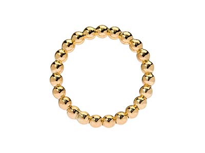 Gold Filled Beaded Ring 3mm Size Q - Standard Image - 3