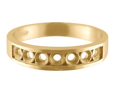 9ct Yellow Gold Eternity Ring 7    Stone Hallmarked Stone Size 3mm    Size P, 100% Recycled Gold - Standard Image - 1
