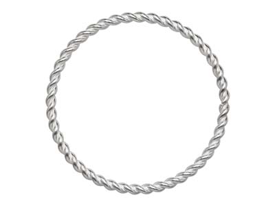 Sterling Silver Twisted Ring 0.9mm Size N1/2 - Standard Image - 1