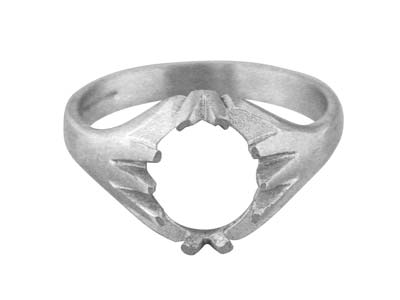 Sterling Silver Gypsy Ring          Single Stone Oval Hallmarked Stone  Size 10x8mm Size V Solid Shoulders, 100% Recycled Silver - Standard Image - 1