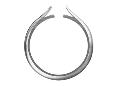 Argentium Heavy Tapered Ring       Without Cheniers Size M - Standard Image - 1