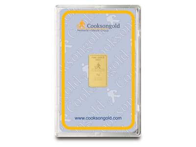 Fine Gold Bar 5gm Stamped UK        Design, Certified And Supplied In A Blister Pack, 100% Recycled Gold - Standard Image - 1