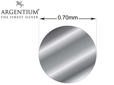 Argentium 940 Silver Round Wire    0.70mm - Standard Image - 2