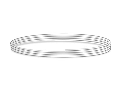Sterling Silver Round Wire 0.50mm  Pre-cut 500mm Length, Fully        Annealed, 100% Recycled Silver - Standard Image - 1