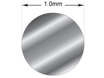 Sterling Silver Round Wire 1.00mm X 2000mm, Fully Annealed, 100%        Recycled Silver - Standard Image - 3