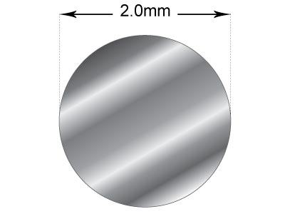 Sterling Silver Round Wire 2.00mm X 500mm, Fully Annealed, 100%         Recycled Silver - Standard Image - 3