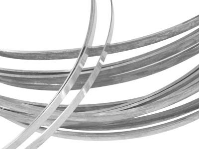 Argentium 940 Silver Rectangular   Wire 3.2mm X 1.6mm - Standard Image - 1