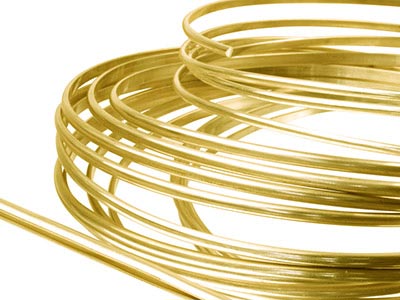 9ct Yellow Gold D Shape Wire 2.30mm X 1.50mm, 100 Recycled Gold