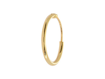 9ct Yellow Gold Creole Sleeper     Superlight 12mm Hoops, Pack of 2,  100% Recycled Gold - Standard Image - 5