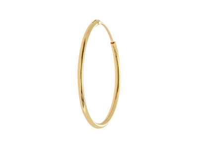 9ct Yellow Gold Creole Sleeper     Superlight 20mm Hoops, Pack of 2,  100% Recycled Gold - Standard Image - 5